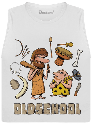 Oldschool dámske tielko voľné White