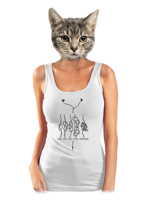 Škola uzlovania dámske tielko klasické White