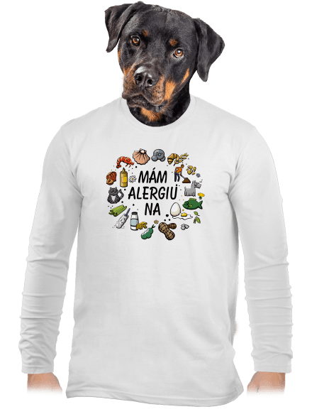 Mám alergiu na... + fix pánske dlhý rukáv White