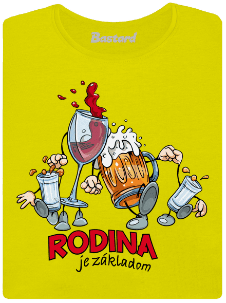 Rodina je základom dámske tričko prémium Lemon