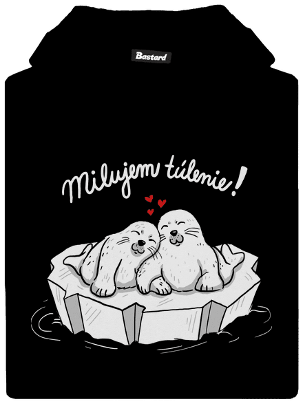 Milujem túlenie detská mikina klokanka Black