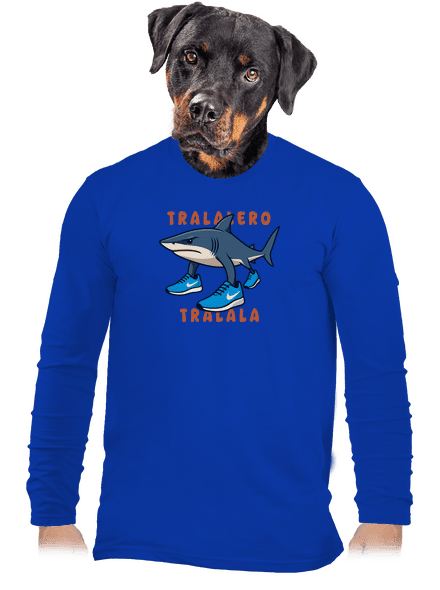 Tralalero Tralala – Italian Brainrot pánske dlhý rukáv Royal Blue