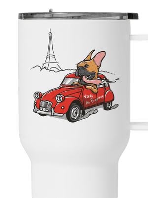 Francúzsky buldoček termohrnček White