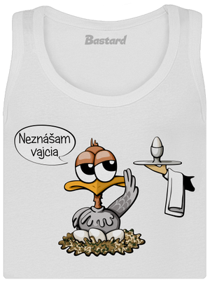 Neznášam vajcia dámske tielko klasické White