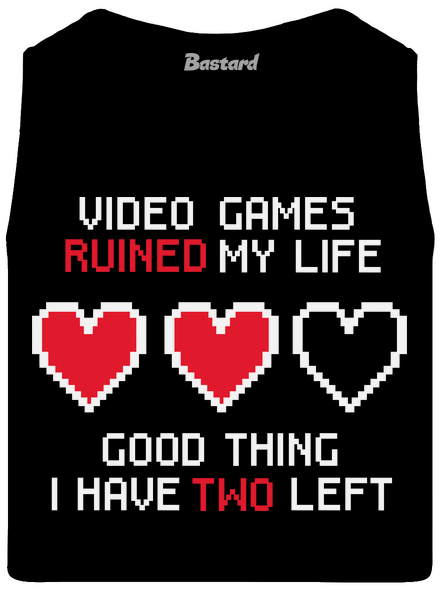 Video games pánske tielko Black