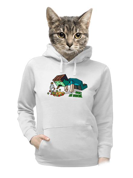Kocky sú hodené dámska mikina klokanka White