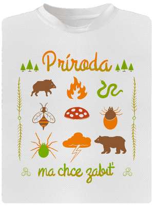 Príroda ma chce zabiť pánske športové tričko White