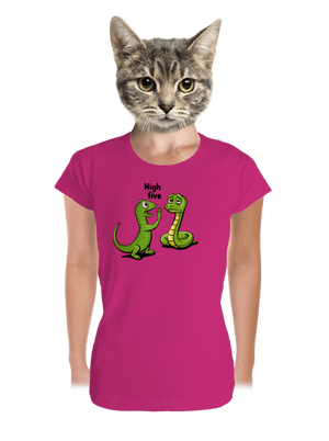 High Five dámske tričko prémium Magenta