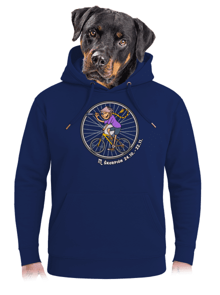 Cyklistický horoskop: Škorpión unisex mikina premium Navy