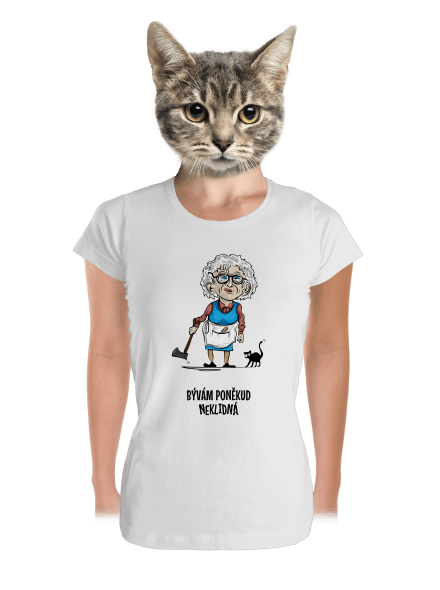 Neklidná - vlastný text dámske tričko prémium White