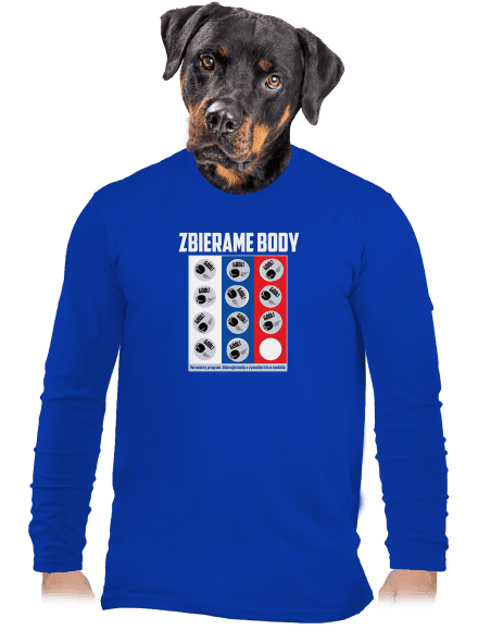 Zbierame body - hokej pánske dlhý rukáv Royal Blue