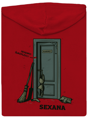 Sexana pánska mikina na zips Red