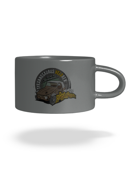 Tyrannosaurus Velorex hrnček makronka Grey Macaron