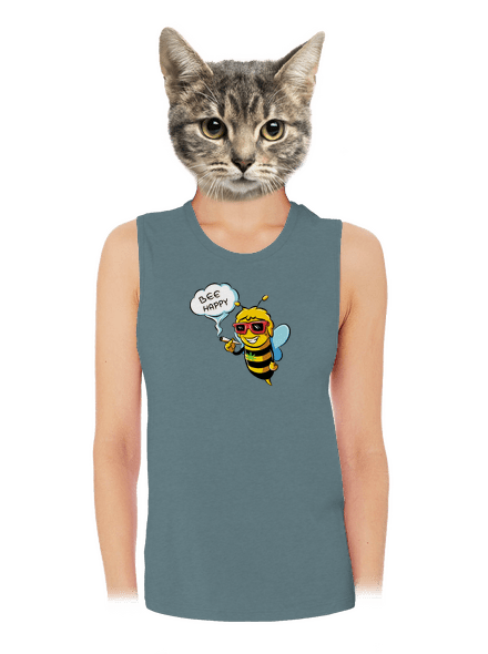Bee happy dámske tielko voľné Heather Deep Teal