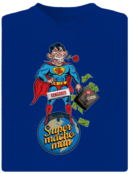 Supermachoman pánske športové tričko Royal Blue Mal