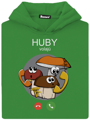 Huby volajú detská mikina klokanka Kelly Green AWD