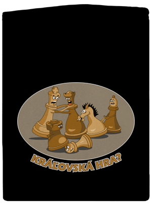 Kráľovská hra pánska mikina na zips Black