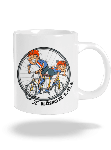 Cyklistický horoskop: Blíženci veľký hrnček White