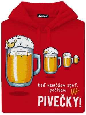 Pivečka pánska mikina klokanka Red