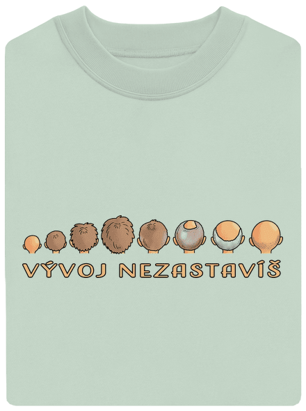 Vývoj nezastavíš unisex mikina bez kapucne Blush Mint