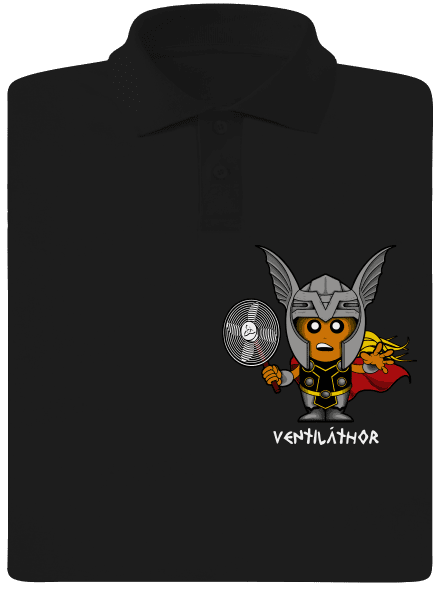 Ventiláthor pánska polokošeľa Black
