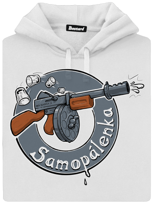 Samopálenka dámska mikina klokanka White