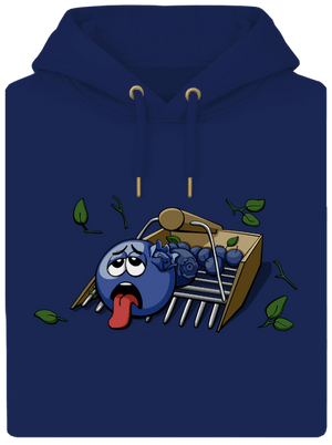 Čučoriedky unisex mikina premium Navy