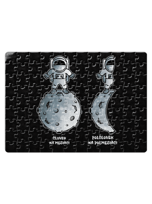 Polčlovek na polmesiaci puzzle White