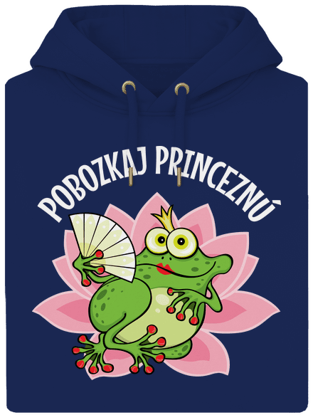 Pobozkaj princeznú a princa unisex mikina premium Navy