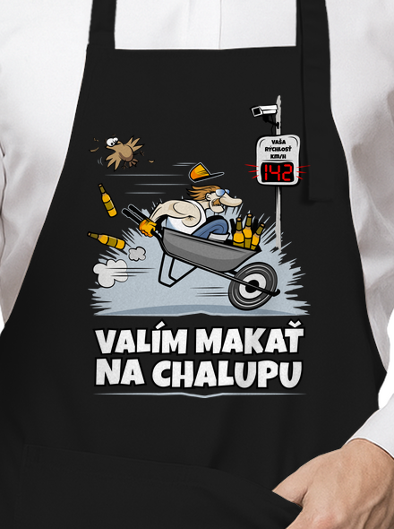Valím na chalupu zástera Black