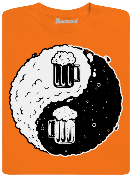 Jin Jang pivo pánske tričko Orange