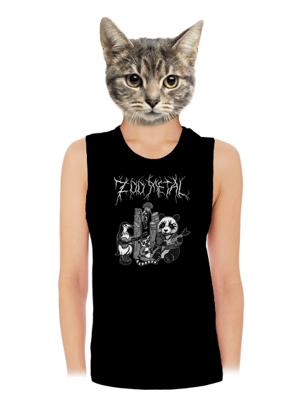 ZOO metal dámske tielko voľné Black