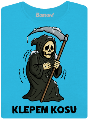 Klepem kosu dámske tričko s lemom Blue Atol