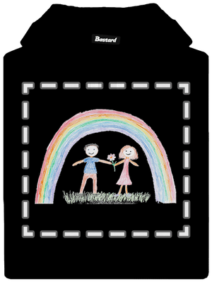 Detské kresby - Nahraj vlastnú pánska mikina klokanka Black