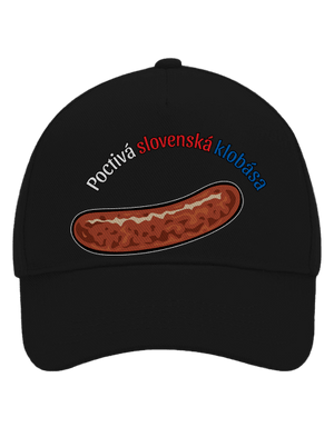 Poctivá buchta a klobása šiltovka baseballka Black