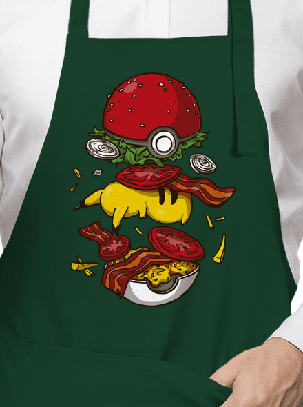 Pokémon burger zástera Bottle Green
