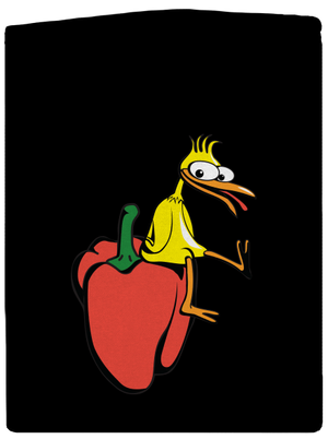 Kura na paprike dámska mikina na zips Black