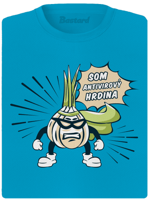 Antivirový hrdina dámske športové tričko Blue Atol
