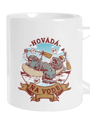 Hovädá na vode veľký hrnček White