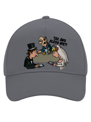 Svadobný obrad šiltovka baseballka Graphite grey