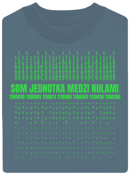 Jednotka medzi nulami unisex mikina bez kapucne Nordic Blue