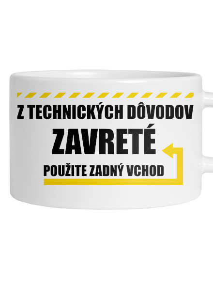 Zadný vchod hrnček makronka White