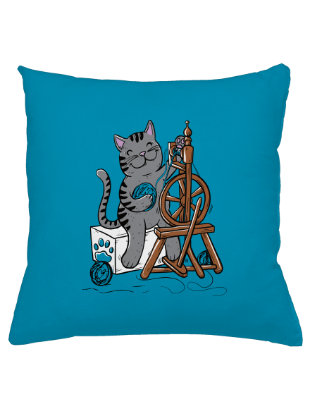 Mačka pradie vankúš Blue Turquoise