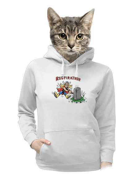 Respirathor dámska mikina klokanka White