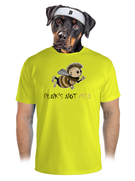 Punks Not Med pánske športové tričko Neon Yellow