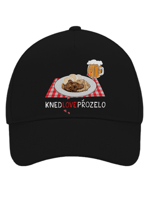 Knedlo vepřo zelo šiltovka baseballka Black
