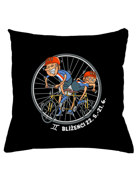 Cyklistický horoskop: Blíženci vankúš Black