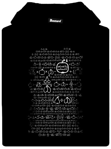 Matematik pánska mikina klokanka Black