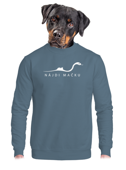 Nájdi mačku unisex mikina bez kapucne Nordic Blue