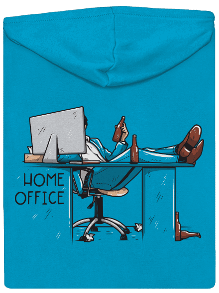 Home Office dámska mikina na zips Blue Atol
